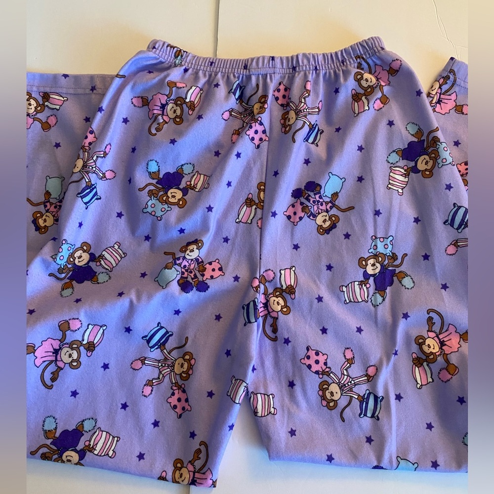 NWOT Y2K Arizona Jean Company purple monkey printed pajama bottoms - Picture 3 of 4